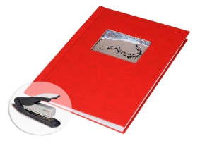 QMY1D0700DC Обложка, А4, 5 мм, Padusa Red (обложка + 2 пластик.листа с клеевой основой), 